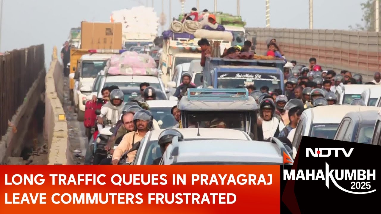 Maha Kumbh: Long traffic Queues In Prayagraj Leave Commuters Frustrated