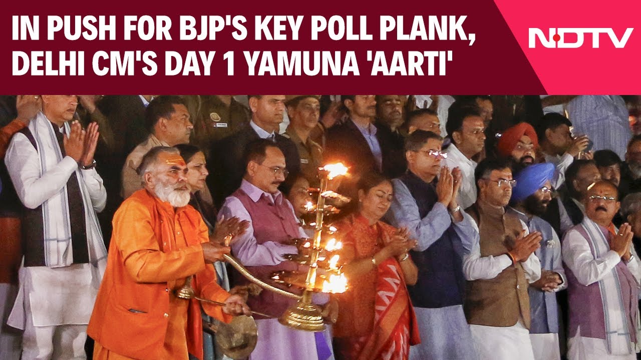 Rekha Gupta Delhi CM | In Push For BJP's Key Poll Plank, Delhi Chief Minister's Day 1 Yamuna 'Aarti'