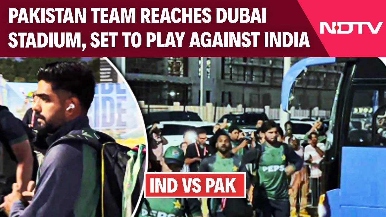 Video | India vs Pakistan Champions Trophy 2025 | Babar Azam, Shaheen Afridi, Pak Team Reach Dubai Stadium