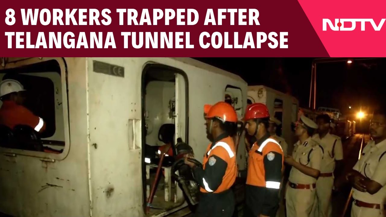 Portion Of SLBC Tunnel Collapses, NDRF Team Deployed For Rescue Operations