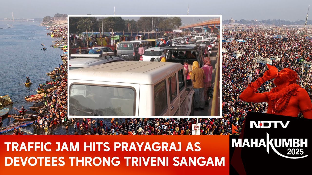 Traffic Jam Hits Prayagraj As Devotees Throng Triveni Sangam To Attend Maha Kumbh Traffic Jam Hits Prayagraj As Devotees Throng Triveni Sangam To Attend Maha Kumbh