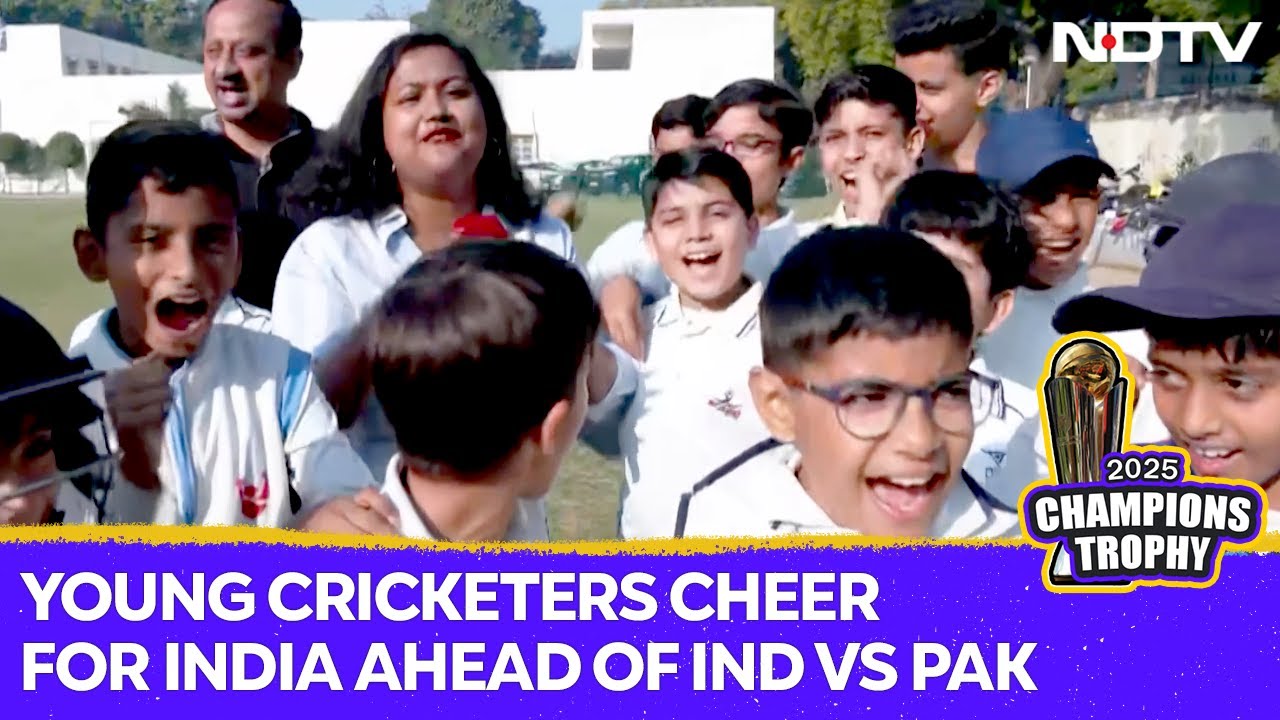 Young Cricketers Cheer For India As India & Pak Lock Horns In Dubai