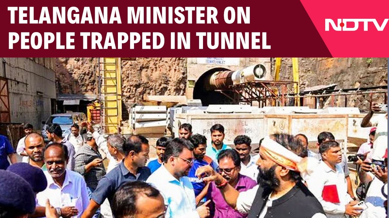 “Rescuers Working Round The Clock”: Telangana Minister On People Trapped In Tunnel “Rescuers Working Round The Clock”: Telangana Minister On People Trapped In Tunnel