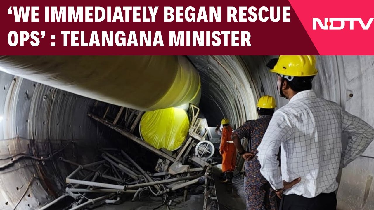 “We Immediately Began Rescue Ops”: Telangana Minister On Tunnel Accident