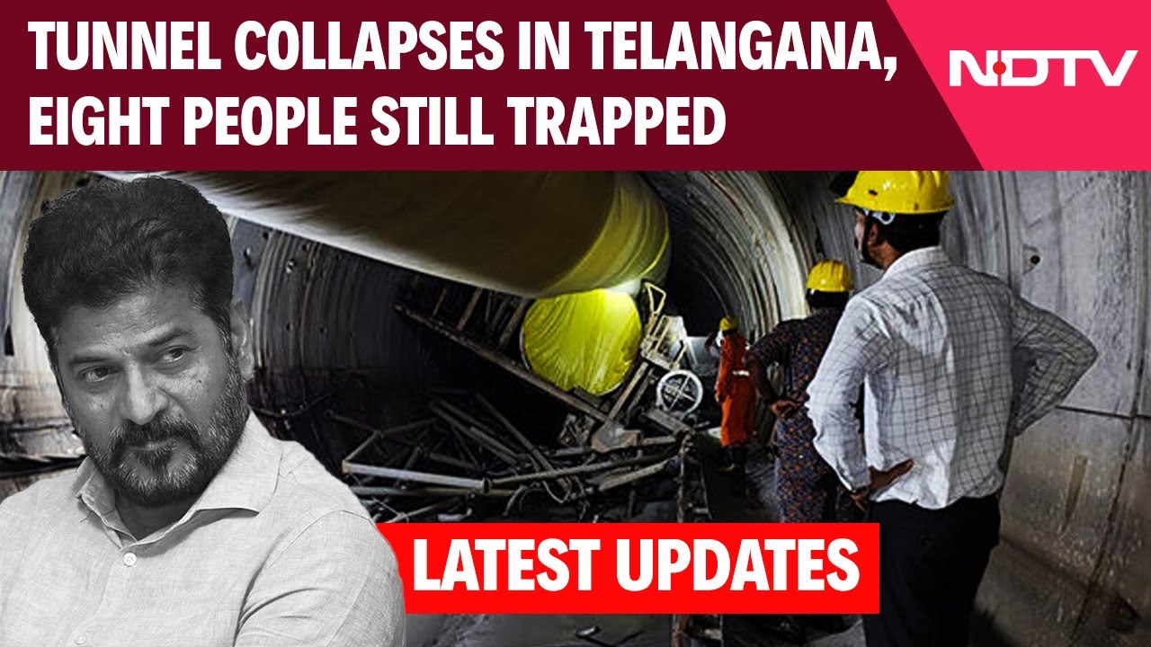 Video: Eight Persons Trapped Tunnel Collapses In Telangana, Rescue Ops On