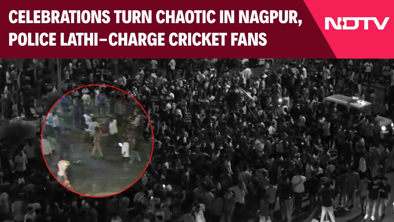 Police Lathi-Charge Indian Fans As Cricket Celebrations Turn Chaotic In Nagpur