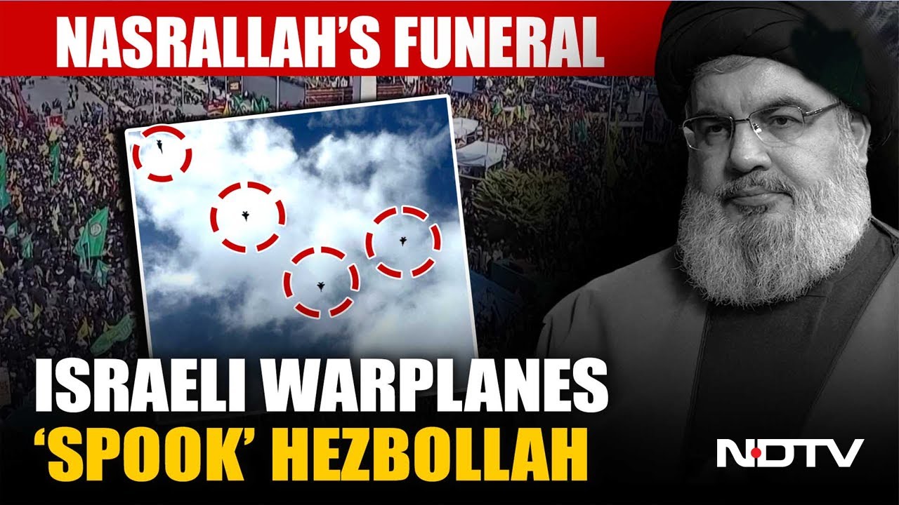 Nasrallah Funeral | Israeli Jets Flying Low Over Beirut Amid Nasrallah's Funeral