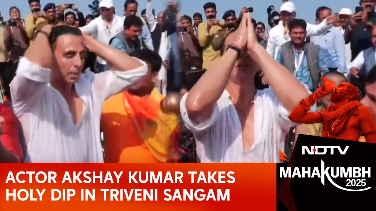 Akshay Kumar In Kumbh | Actor Akshay Kumar Takes Holy Dip In Triveni Sangam In Prayagraj