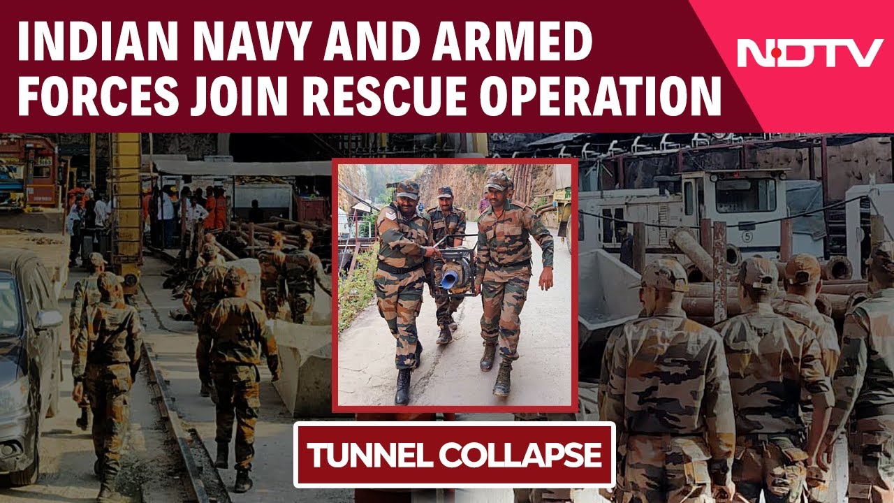 Indian Navy And Armed Forces Join Telangana Tunnel Collapse Rescue Operation