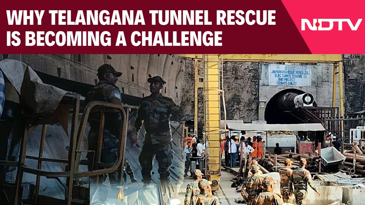 8 Trapped In Telangana Tunnel For 72 Hours, Excavation Halts Due To Sludge
