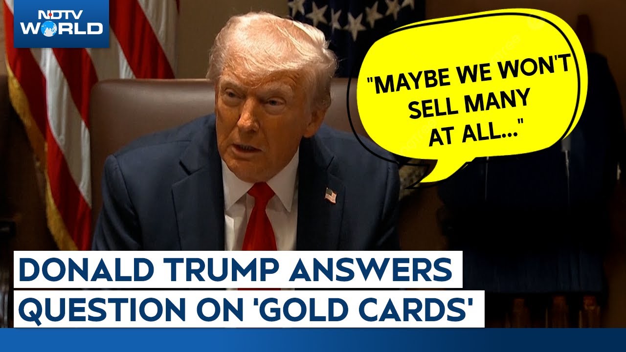 US President Donald Trump Answers Questions About 'Gold Cards' Plan