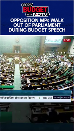 Budget 2025 | Opposition MPs Walk Out Of Parliament As FM Sitharaman Begins Her Budget Speech
