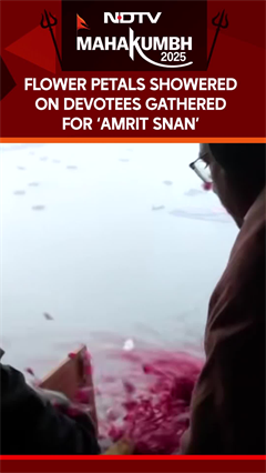 Flower Petals Showered As Devotees Throng Triveni Sangam On Basant Panchami