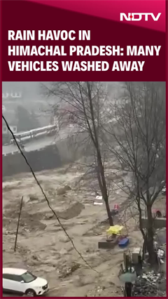 Himachal Pradesh Rain | Rain Havoc In Himachal Pradesh: Many Vehicles Washed Away