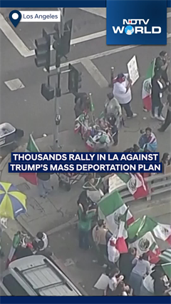 Thousands March In Downtown Los Angeles To Protest Trump’s Mass Deportation Plans