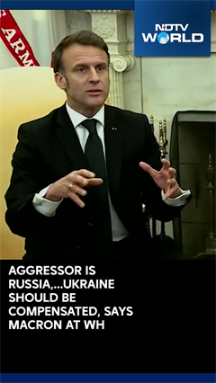 Macron Calls Russia The Agressor & Says Ukraine Should Be Compensated First