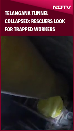 Inside Collapsed Tunnel, Rescuers Look For Trapped Workers