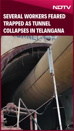 Tunnel Collapse In Nagarkurnool, Telangana, 6-8 Workers Feared Trapped