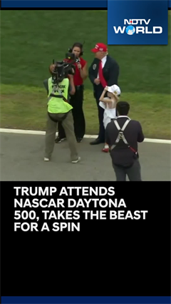 Donald Trump Attends NASCAR Daytona 500 | Trump Takes The Beast For A Spin