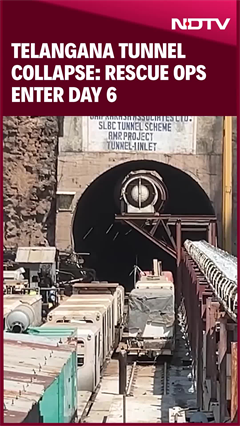 Telangana Tunnel Collapse: 8 Still Trapped, Rescue Ops Enter Day 6