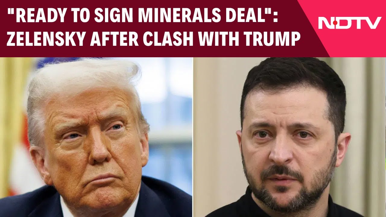 Video : "Ready To Sign Minerals Deal", Says Zelensky Hours After Clash With Trump