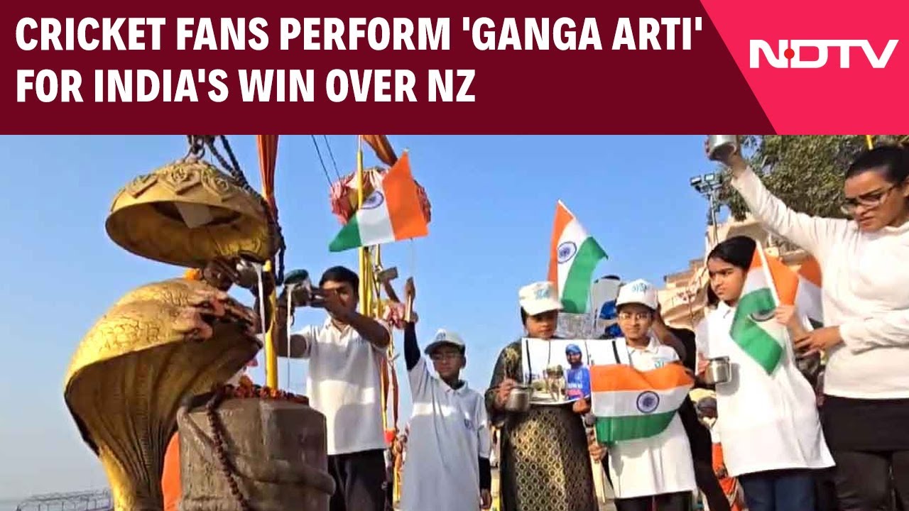 ICC Champions Trophy: Cricket Fans Perform Special Ganga Arti For Indias Win Over New Zealand