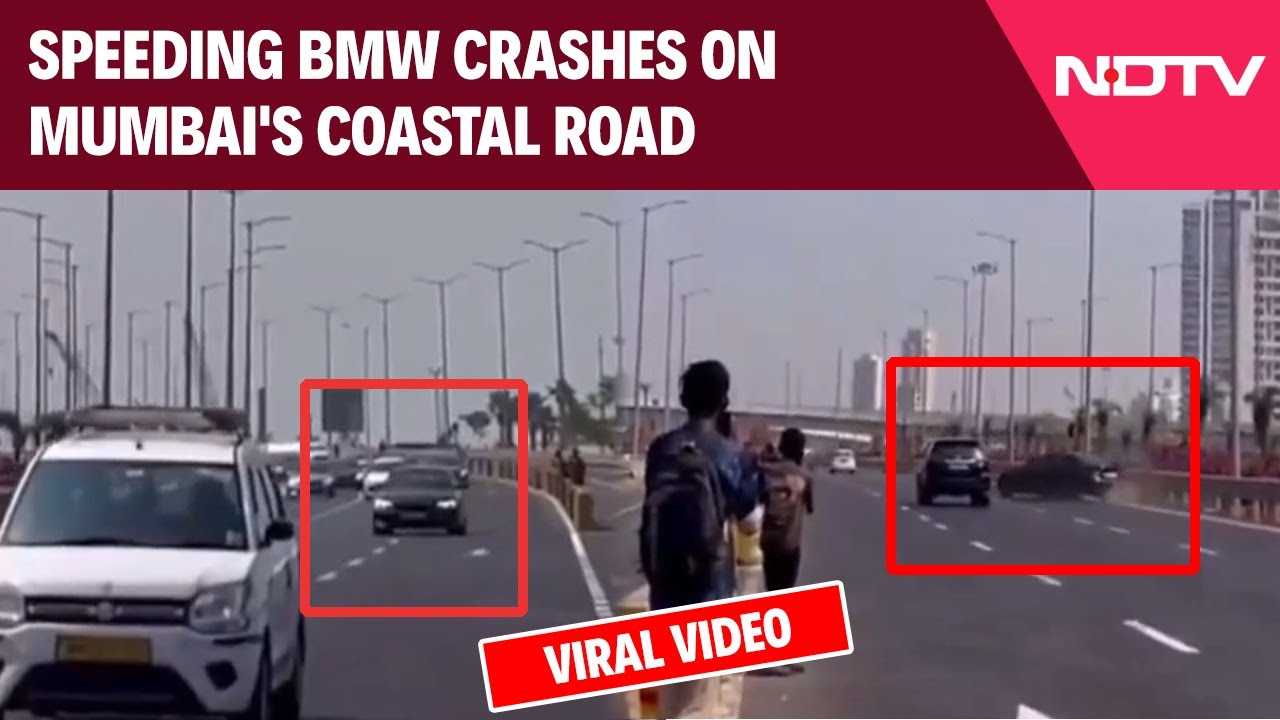 Speeding BMW Crashes On Mumbai's Coastal Road, Driver Booked Speeding BMW Crashes On Mumbai's Coastal Road, Driver Booked