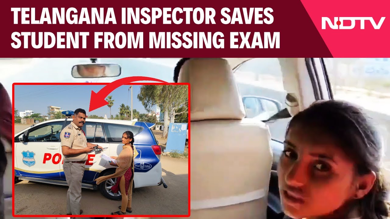 Video: How Telangana Cop's Gesture Saves Student From Missing Exam