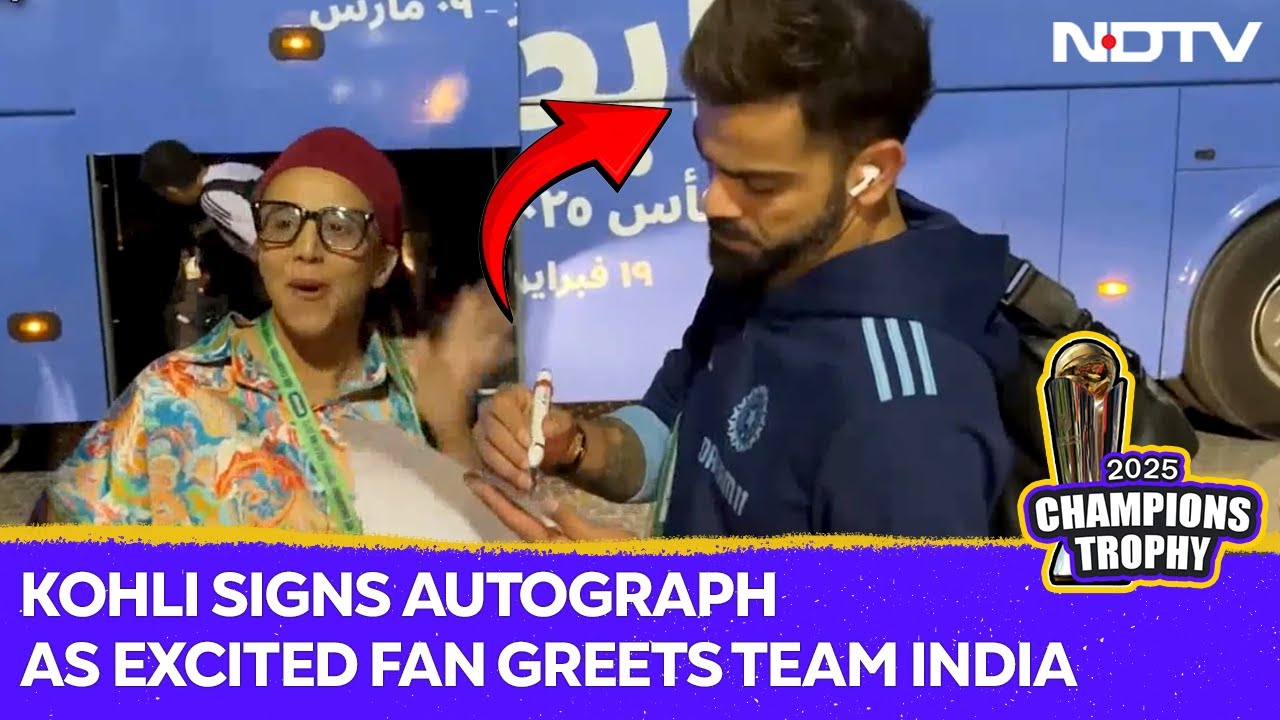 Virat Kohli Signs Autograph As Excited Fan Greets Team India