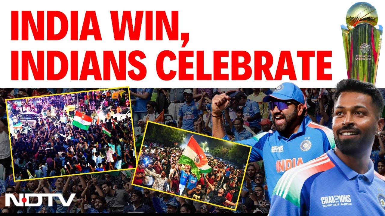 Fans Pour Into Streets As India Lift ICC Champions Trophy