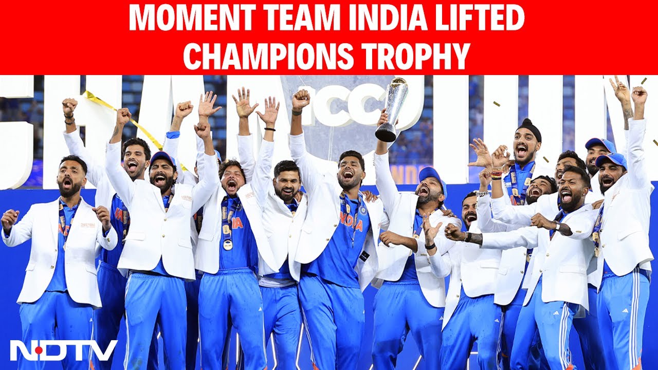 Moment When Team India Lifted Champions Trophy 2025