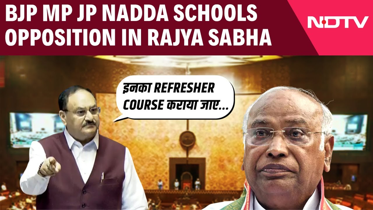“Ready To Discuss Anything…”, BJP MP JP Nadda Schools Opposition In Rajya Sabha