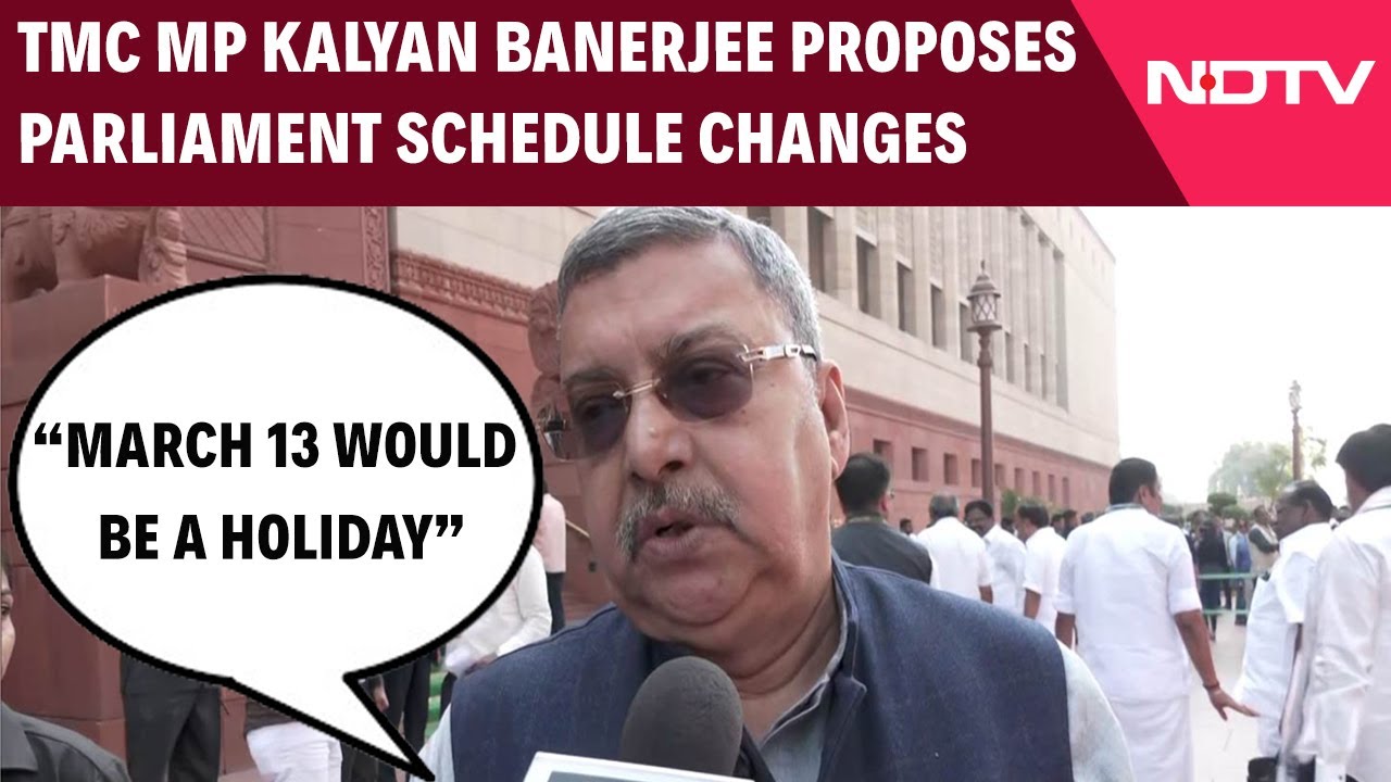 Video: TMC MP Kalyan Banerjee Proposes Changes To Parliament Schedule