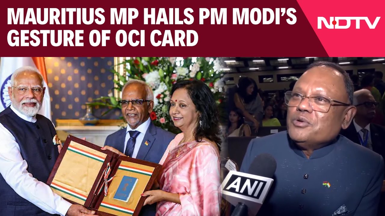 PM Modi | Mauritius MP Mahend Gungapersad, Ajay Gunness Hail PM Modi's Gesture Of OCI Card
