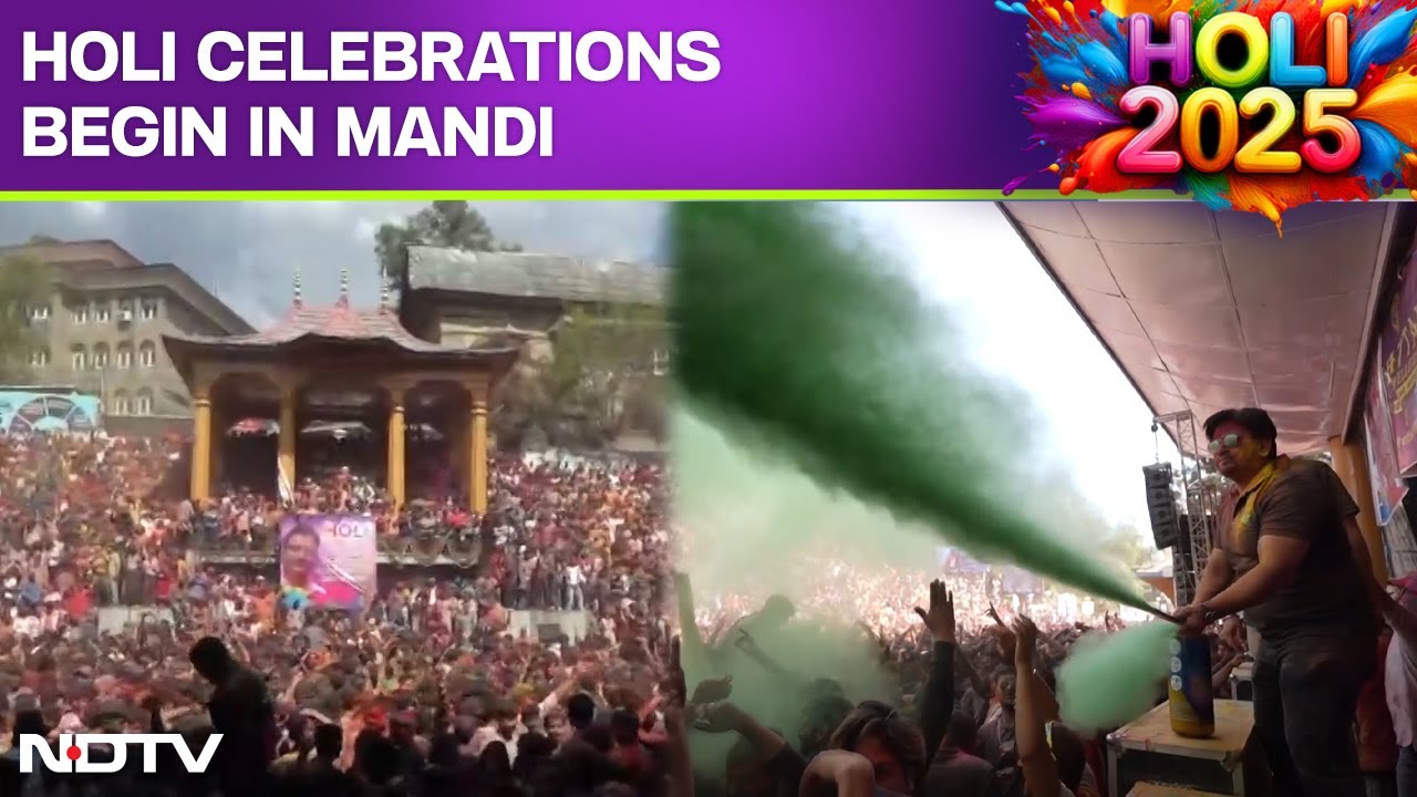 Holi | Holi Celebrations Begin In Mandi, People Gather In Large Numbers