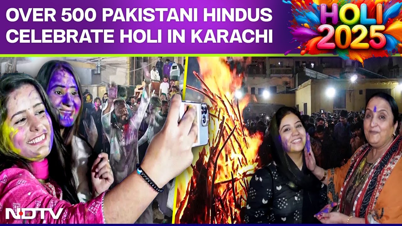 Video: 'From Holika Dahan To Bhajans' Over 500 Pakistani Hindus Celebrate Holi In Karachi