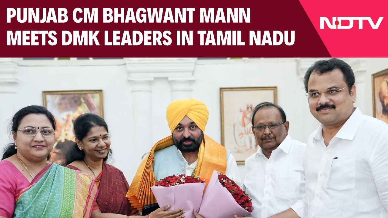 Punjab CM Bhagwant Mann Meets DMK Leaders In Tamil Nadu Amid Tamil Nadu Language Row