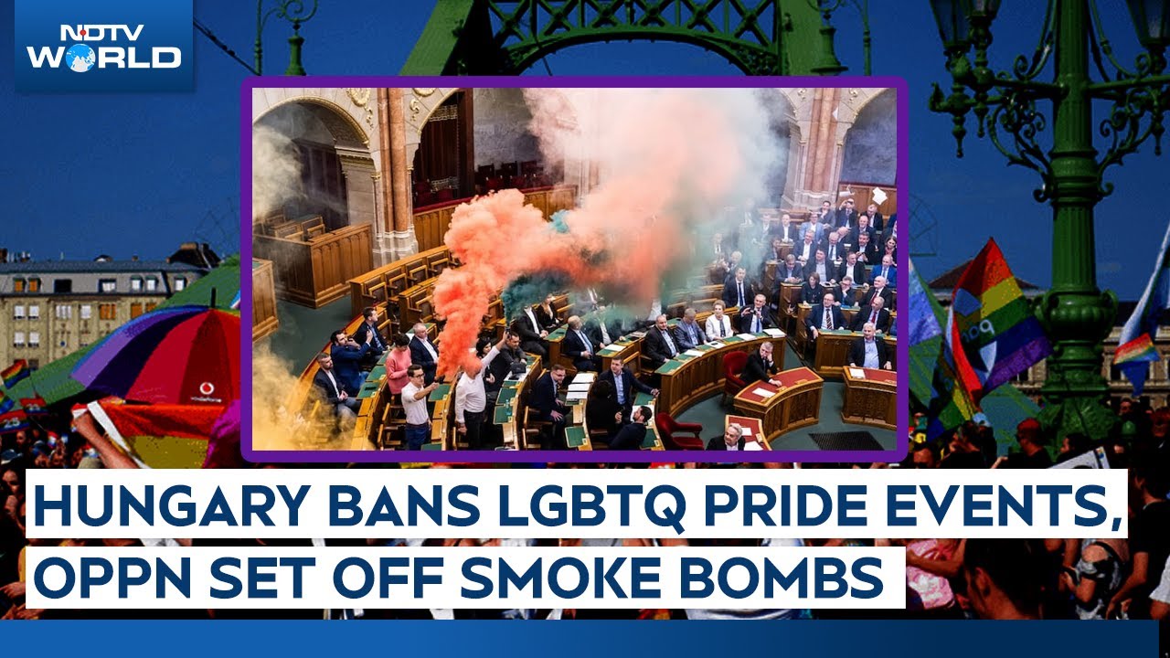 Hungary Chaos | Opposition Set Off Smoke Bombs In Parliement As Hungary Bans LGBTQ Pride Events