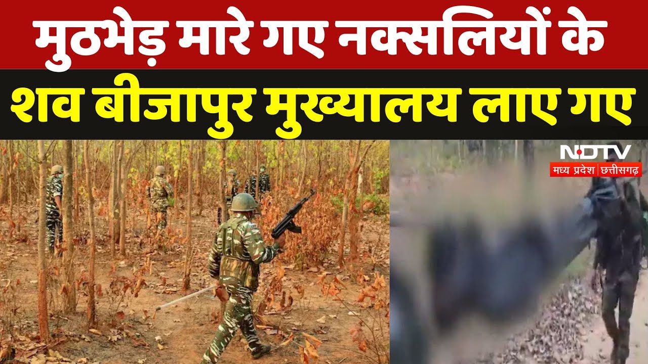 Bijapur Naxal Encounter: बीजापुर मुख्यालय लाए गए मारे गए Naxalites के शव | Naxali | Chhattisgarh