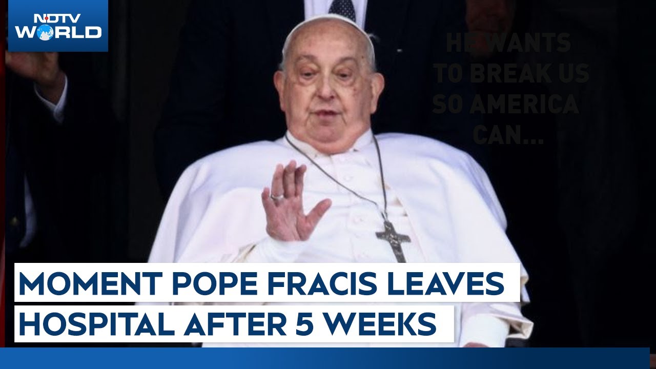 Pope Francis Makes First Appearance From Hospital Since Feb 14, Greets Crowd