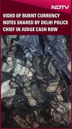 Video Of Burnt Currency Notes Shared By Delhi Police Chief In Judge Cash Row