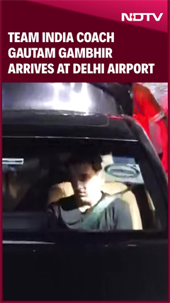 Gautam Gambhir Arrives At Delhi Airport After Winning Champions Trophy Against New Zealand