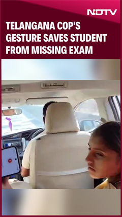 Video: Telangna News | How Telangana Cop's Gesture Saves Student From Missing Exam