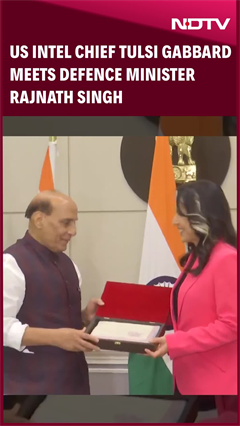 Defence Minister Rajnath Singh Meets Us Intelligence Chief Tulsi Gabbard