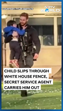 Child Sneaks In White House Through Fence, Secret Service Agent Carries Him Out