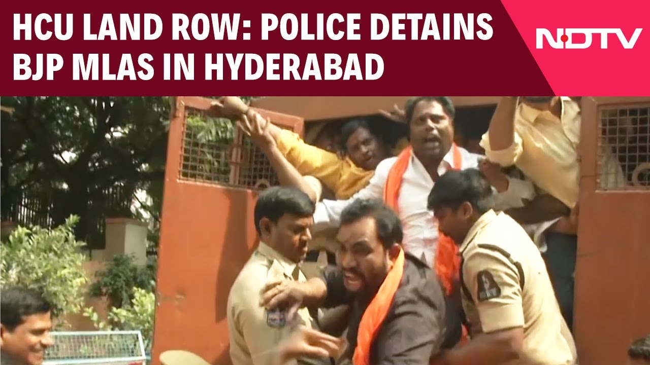 HCU Land Row: Police Detains BJP MLAs As They Step Out Of Quarters In Hyderabad