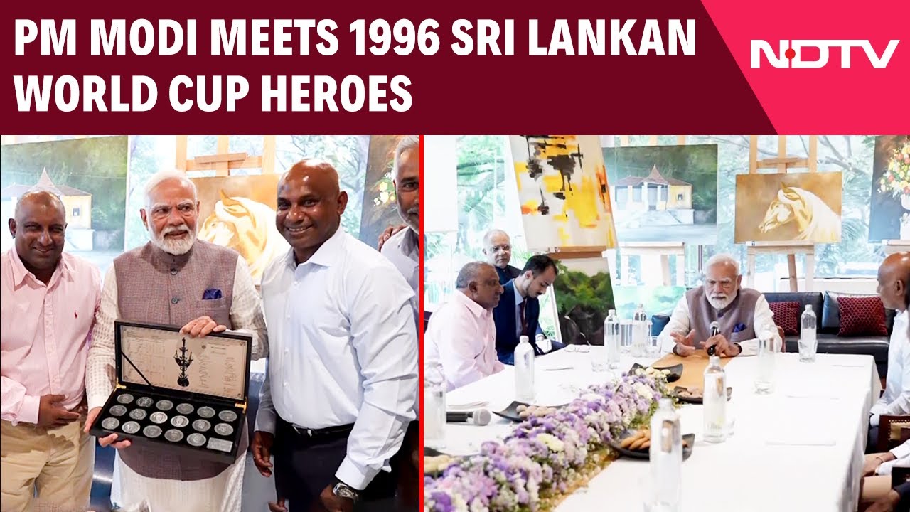 PM Modi In Sri Lanka | From Jayasuriya To Chaminda Vaas, PM Meets 1996 Sri Lankan World Cup Heroes