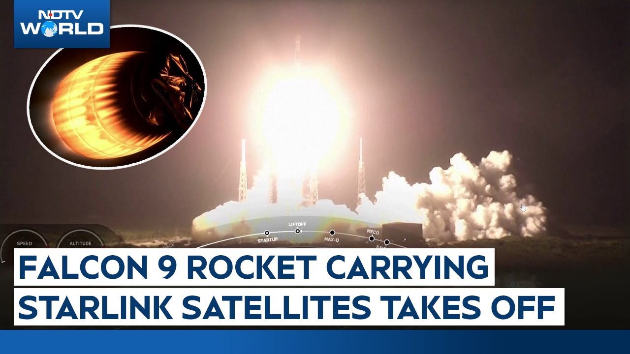 Falcon 9 Rocket Carrying 28 Starlink Satellites Takes Off From Cape Canaveral