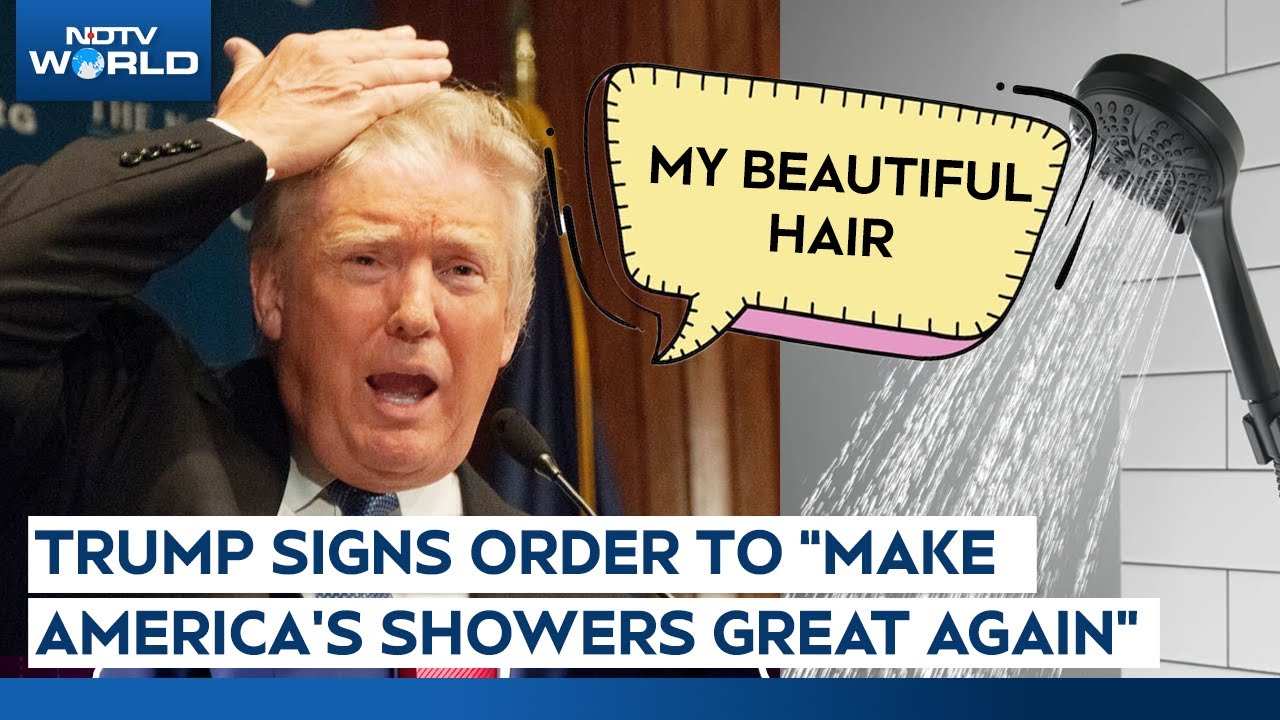 Trump Shower | Trump Signs Executive Order To Lift Curbs On Shower Water Pressure In Oval Office