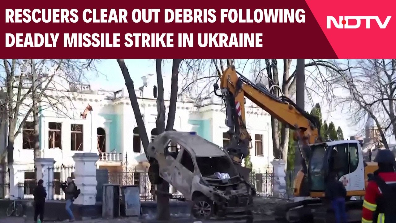 Rescuers Clear Out Debris Following Deadly Missile Strike In Ukraine Rescuers Clear Out Debris Following Deadly Missile Strike In Ukraine